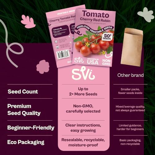 SVI 50 Red Robin Cherry Tomato Heirloom Seeds Lycopersicon esculentum - Image 6