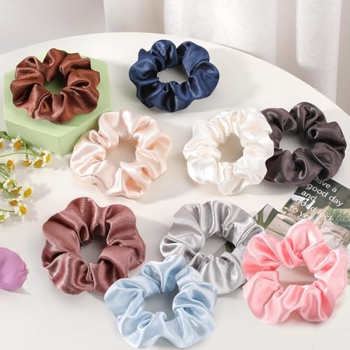 OCATO Silk Satin Scrunchies Hair Scrunchies for Women Girls Birthday Gifts - Image 2