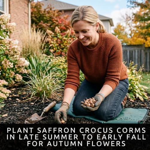 20 Saffron Crocus Corms | Fall Planting Crocus sativus | Purple Fall Blooms - Image 5