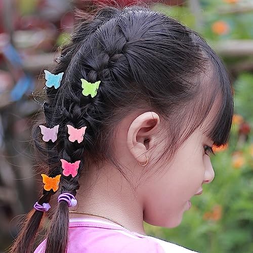 100 Pieces Assorted Color Butterfly Hair Clips, Beautiful Mini Butterfly Hair Clips Hair Accessories for Women and Girls (Jelly color) - Image 7