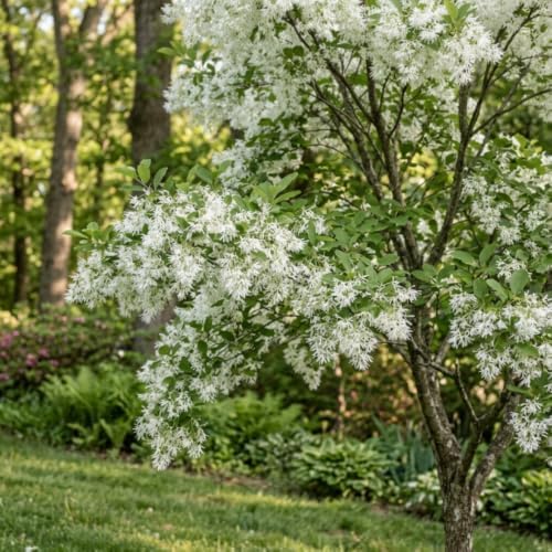 Fringe Tree Live Plant, Hardy Ornamental Shrub, 8-10 Inch Tall, Quart Pot - Image 3