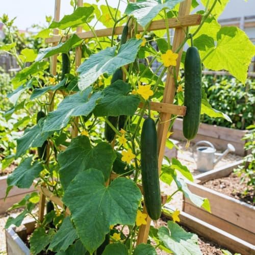 2 Cucumber Plants Live Outdoor, 4-7'' Long, Vine Vegetable Starter Plant - Image 3