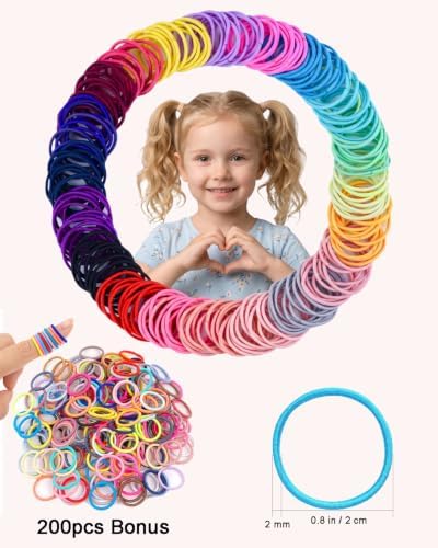 Rotatable 3-layer Hair Accessories Organizer with 200 Hair Ties - Image 2