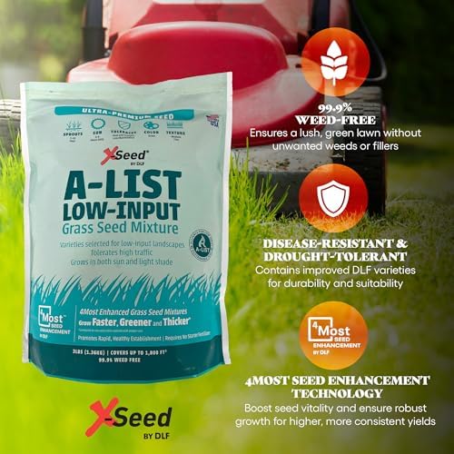 A-List Low Input Mixture Lawn Seed - Premium Grass Seeds for Lawn Repair Over Seeding and Thickening Ideal for Low Maintenance Drought-Resistant Lawn for High Traffic Sun and Light Shade Mix, 3 Pounds - Image 6