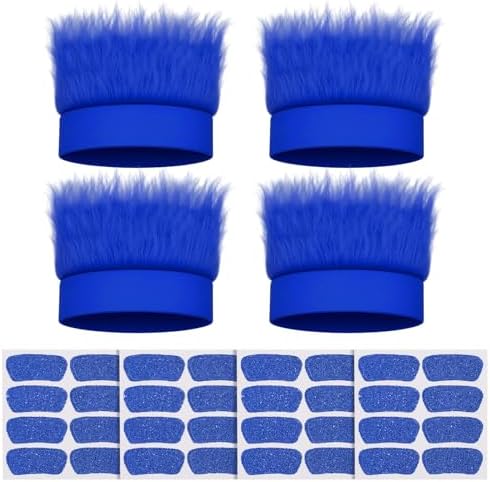 JATEBI 4 Pack Hairy Headband Crazy Hair Wigs with Stickers by JATEBI