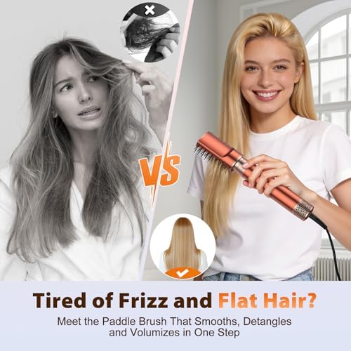 Hair Dryer Brush, 5-in-1 Detachable Multi Hot Air Styler for All Occasions - Image 7