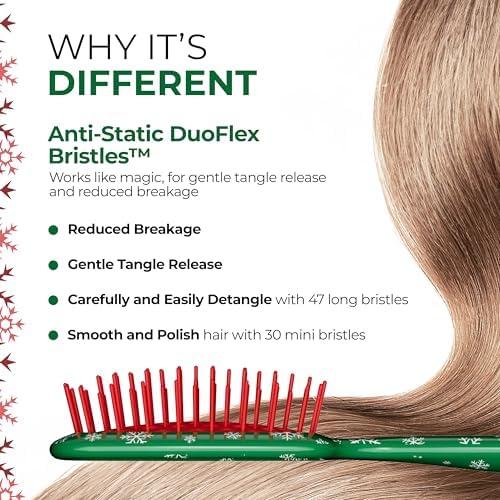 UNbrush Mini Holiday Hair Brush for Pain-Free Brushing On All Wet/Dry Hair Types - Image 5