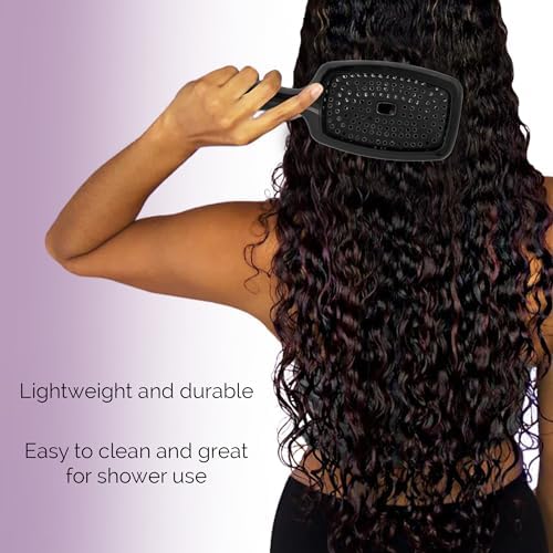 Curl Keeper Flexy Hair Brush, Purple - Detangling Hair Brush with Flexible Bristles for Shower Use, Combing Through Curls & Removing Tangles - Lightweight Hair Accessories for All Hair Type - Image 5