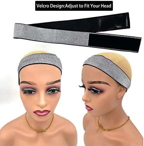 2 Pcs Elastic Bands for Wig, Silver Lace Melting Edge Wrap to Lay Edges (Silver, Pack of 2) - Image 3