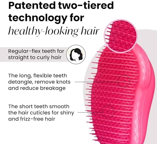Tangle Teezer Original Detangler Brush for All Hair Types, Pink Fizz - Image 2
