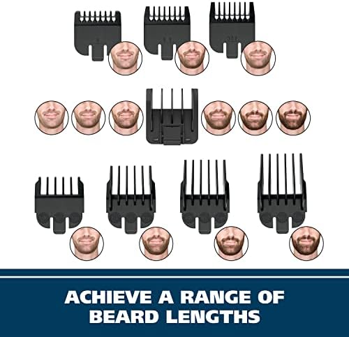Wahl Groomsman Battery Operated Mens Beard Trimmer for Hair, Nose Hair, and Mustache Grooming Kit, Precision-Ground Blades, 14 Different Trimming Lengths - Model 5621V - Image 5