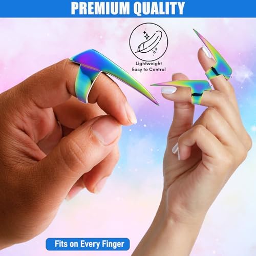 Hair Parting & Sectioning Ring - Stainless Steel Finger Braiding Hair Pick Tools Quick Installation of Human Hair Extensions Hair Styling Tools (Multi) - Image 3