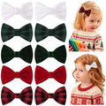 YHXX YLEN 10PCS Christmas Hair Bows for Girls, 2.76 Inch Velvet Bows Clips by YHXXYLEN
