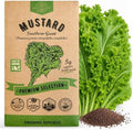 Mustard Southern Giant Seeds Pack 5 G - Over 3,950 Non-GMO Heirloom Mustard Seeds for Planting Greens in Individual Seed Packet, Greens Seeds for Planting Home Garden Indoor & Outdoor by OrganoRepublic