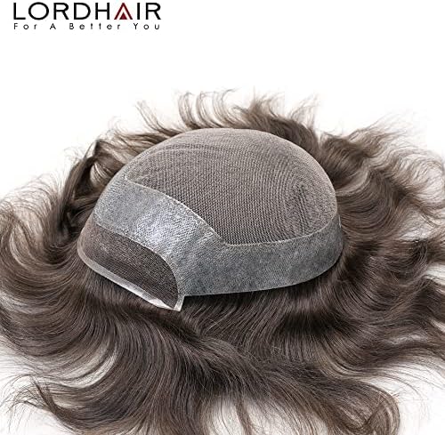 Lordhair Toupee for Men Hair Replacement System European Hair Toupee Hair Pieces for Men Natural Lace Front with Skin Perimeter Base Multiple Size Available - Image 4