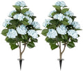 2Pack 3FT Artificial Hydrangea Trees with Spikes – Realistic Hydrangea Artificial Flowers for Outdoor & Indoor Décor, Perfect Faux Hydrangea Flowers Tree for Home, Patio & Garden, Blue by UFEH