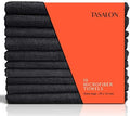 TASALON Microfiber Salon Hair Towels 10 Pack, 29" x 16" Ultra-Soft - Black by TASALON