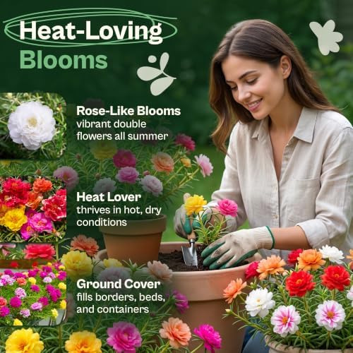 SVI 5500 Moss Rose Non GMO Heirloom Flower Seeds, Portulaca grandiflora - Image 3