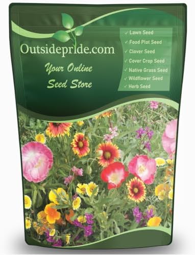 Outsidepride Southwest Wild Flower Seed Mix - 1/4 lb. Heat & Drought Tolerant Premium Blend of Annual & Perennial Wildflower Seeds for Planting on Outdoor Lawns & Gardens from Spring to Fall by Outsidepride
