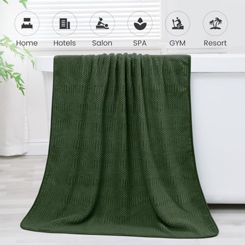 JML Microfiber Bath Towels Set of 4, 30" x 60", Olive-Green - Image 7