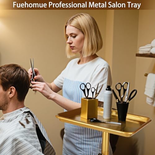 Salon Tray on Wheels, Rolling Tray with Adjustable Height, Metal Feet Salon Service Tray, Ideal Use As Tattoo Tray＆Dental Tray - Image 4