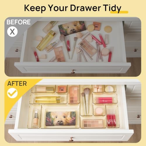 Vtopmart 25 Pack Plastic Drawer Organizers with Anti-slip Rubber Pads - Image 2