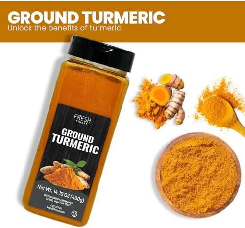 Fresh Finest Ground Turmeric Powder, Kosher & Non-GMO, 400G (14.1oz) - Image 2