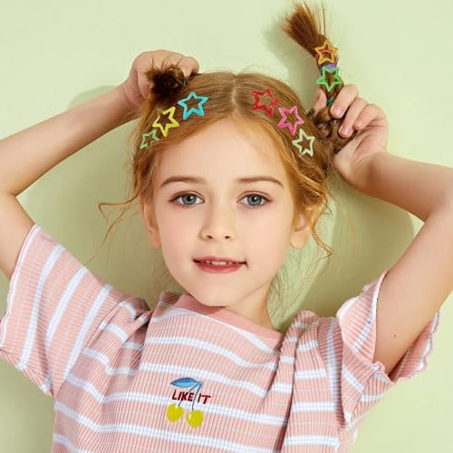 SAOROPEB Star Hair Clips Multicolor 2000s Y2K Hair Accessories-15 PCS 1.18" - Image 3