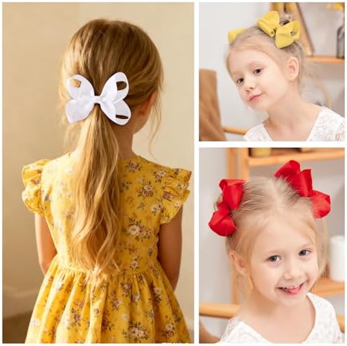 YHXX YLEN 20PCS Hair Bows for Girls, 4.5 Inch Bows With Alligator Clips - Image 6