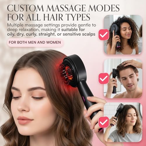 Satorix 3-in-1 Electric Scalp Massager – Cordless Head Massager & Hair Oil Applicator, with Easy-to-Clean Magnetic Oil Dispenser - Scalp Brush for Home & Travel, Women and Men - Image 5