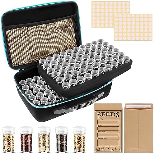 120 Slots Seed Storage Organizer with 20 Seed Envelopes by Jixsloft