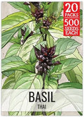 Seed Needs Thai Basil Seeds to Plant an Herb Garden - 20 Packs by SeedNeeds