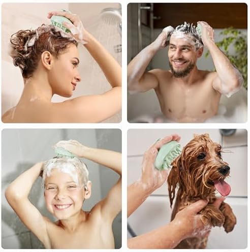 HEETA Wheat Straw Scalp Scrubber Shampoo Brush Massage Tool for Hair Growth - Image 7