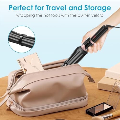 15.7" x 11.8" Oversize Silicone Heat Resistant Mat, Professional Hot Hair Tools Mat for Curling Iron, Flat Iron, Hair Straightener, Portable Hot Pad Cover with Sticky Fastener for Travel - Image 6