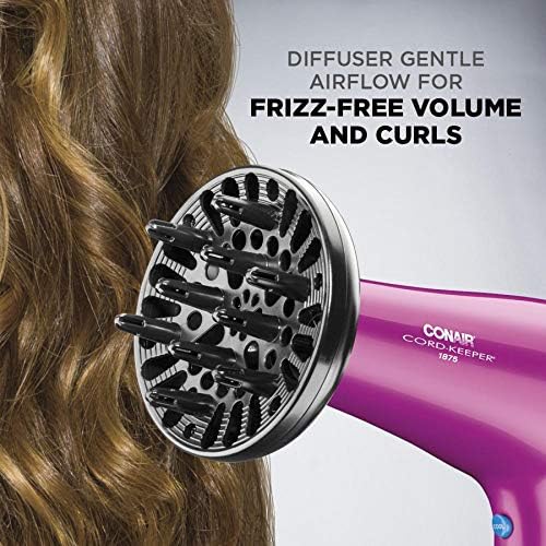 Conair Hair Dryer with Diffuser and Concentrator, 1875W, Pink (Pack of 4) - Image 6