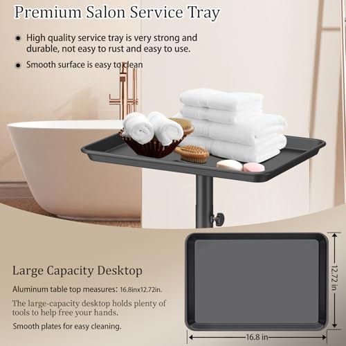 Salon Señor Salon Tray on Wheels,Height Adjustable Salon Color Tray Rolling Instrument Tray for Hair Stylist - Image 4