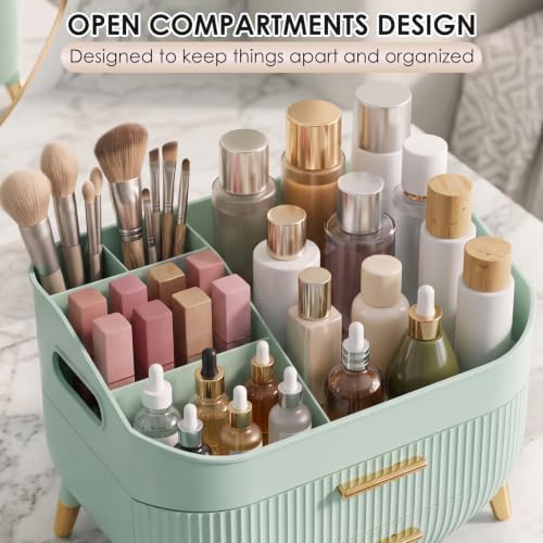 Makeup Organizer Countertop, Skincare Organizer with Drawers for Vanity - Image 4