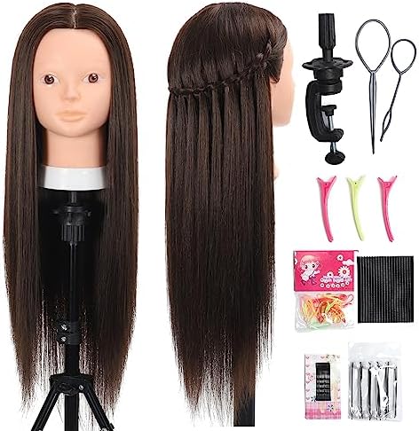 Opini 26" Mannequin Head 80% Real Human Hair for Practice Hair and Makeup by Opini