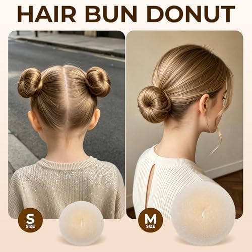 YGDZ 200PCS Hair Bun Maker Set, 4 Blonde Hair Donuts, 10 Hair Nets for Buns, 80 Bobby Pins Hair Pins for Women, Girls, Dance Competition Must Haves, Hair Accessories, Ballet Bun Kit, Blonde - Image 5