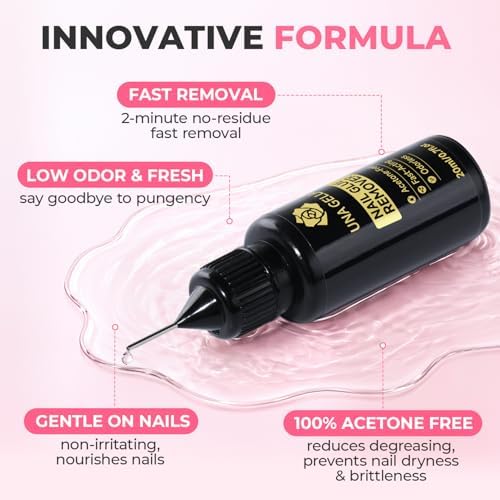 UNA GELLA 15g Nail Glue for Press On Nails with 20ml Nail Glue Remover Kit - Image 4