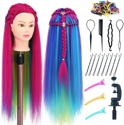 Mannequin Head with Hair 29'' Cosmetology Mannequin Heads for Braiding by Eumos