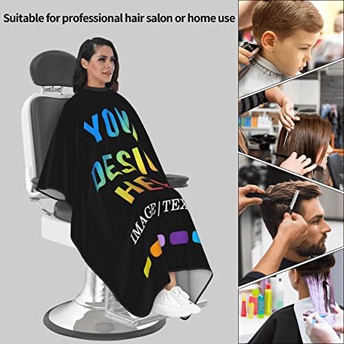 Barber Cape Hello Girl Gorgeous Glitters Eyelash Salon Apron Hair Cutting Cape Barbershop Kits For Women 55''X66'' - Image 5