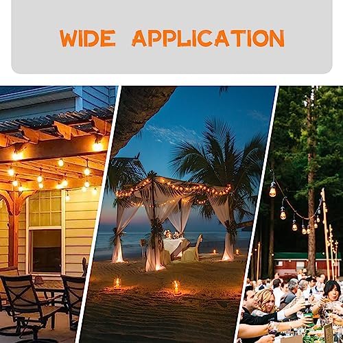 Visther 2700K S14 Outdoor String Light Replacement Bulbs for Patio, 48-Pack - Image 6