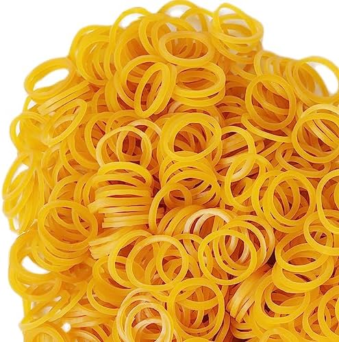 AIWOQI Rubber Bands Mini Small 2000pcs rubber band 0.5in Strong Yellow - Image 6