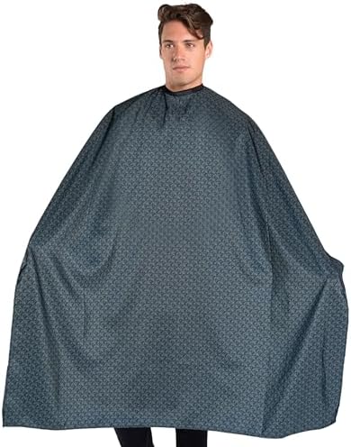 BD Barber Cape - Snap Closure, Water-Resistant, Lightweight Polyester, 45"x65", Professional Coverage for Cutting and Styling by BettyDain