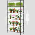 VEVOR DIY Plant Stand with Grow Light, 6-Tier Large Tall Plant Shelf with 192W 5000K Full Spectrum Grow Lights, Indoor Grow Light Shelf with Wheels for Seed Starting 29.5" L x 13.8" W x 70.9" H by VEVOR