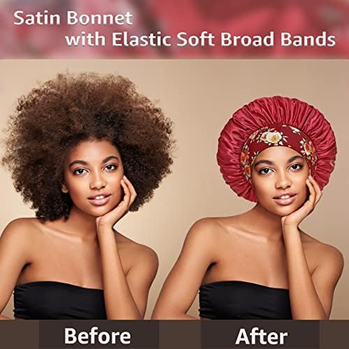 Satin Bonnet Hair Bonnet for Sleeping, Sleep Bonnets for Women - Image 3
