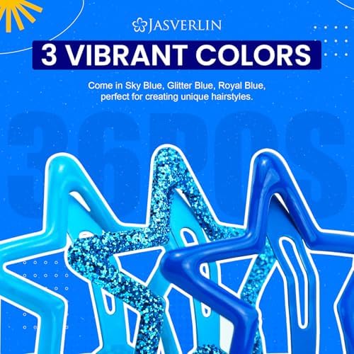 JASVERLIN Blue Star Snap Hair Clips, Y2K Hair Accessories 36 Pcs - Image 6