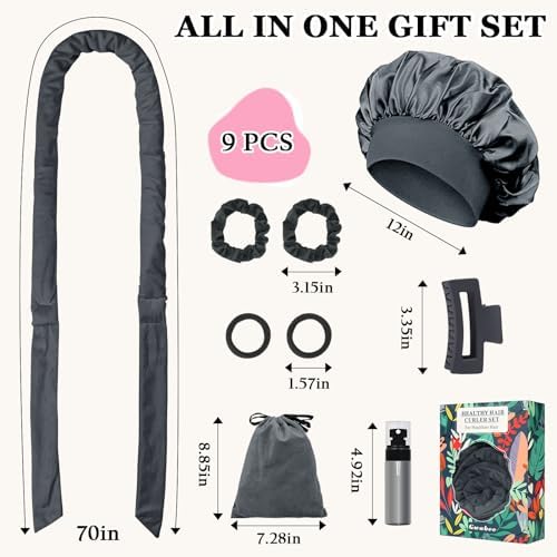 Gwabee Velvet Heatless Curls Overnight Hair Curlers to Sleep In - Image 5