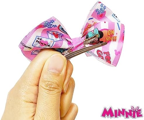 Disney Minnie Mouse Hair Bows - Hair Accessories Gift Set - Minnie Hair Bow - 7 Pcs 4 Inch Bundle - Hair Bows for Girls - Minnie on each clip - Alligator Clip - Ages 3 + - Image 4